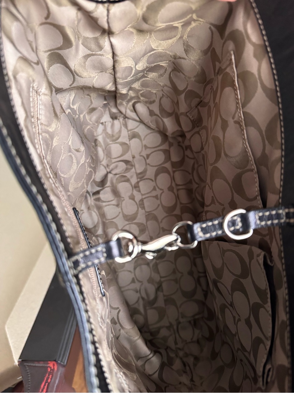 Coach Slouchy Black Pebbled Leather Shoulder Bucket Bag - Picture 7 of 13